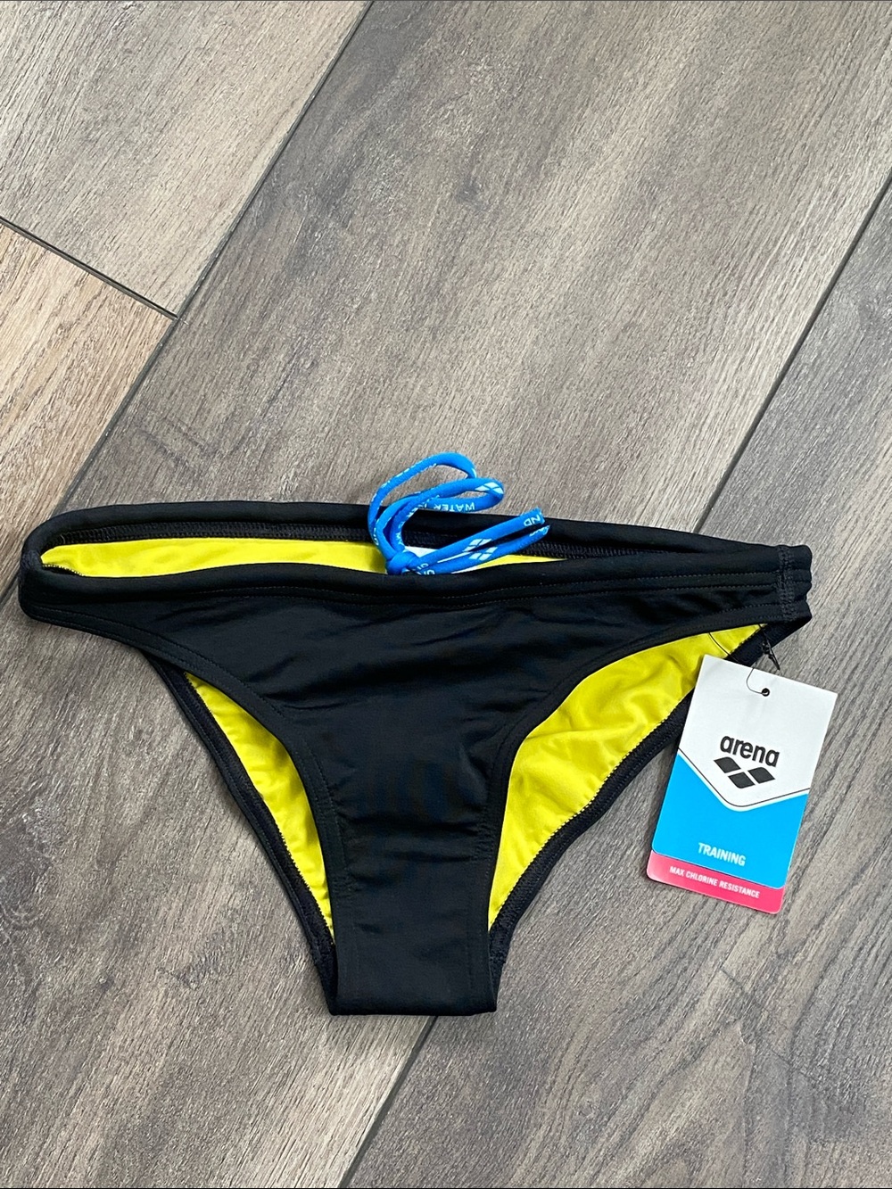 Arena Women’s Black & Yellow Reversible Swim Bikini Bottom